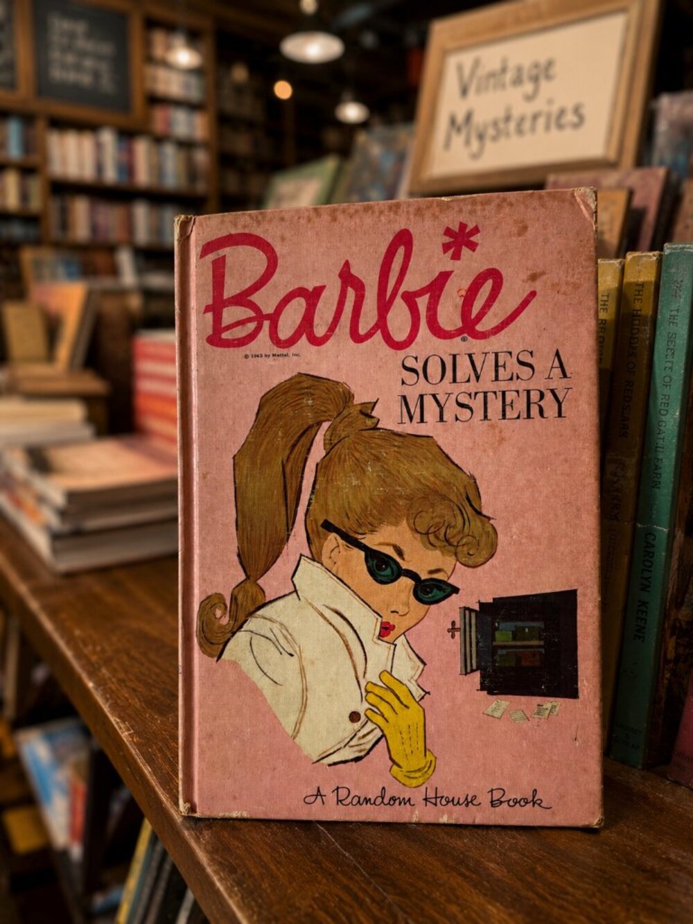 Vintage 1963 HC "Barbie Solves a Mystery" published by Random House.